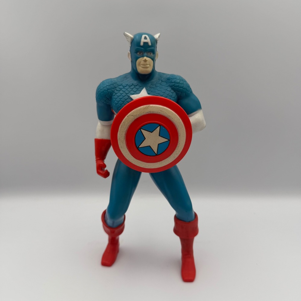 1980 Remco Marvel Comics Captain America 9" Action Figure w/ Original Shield